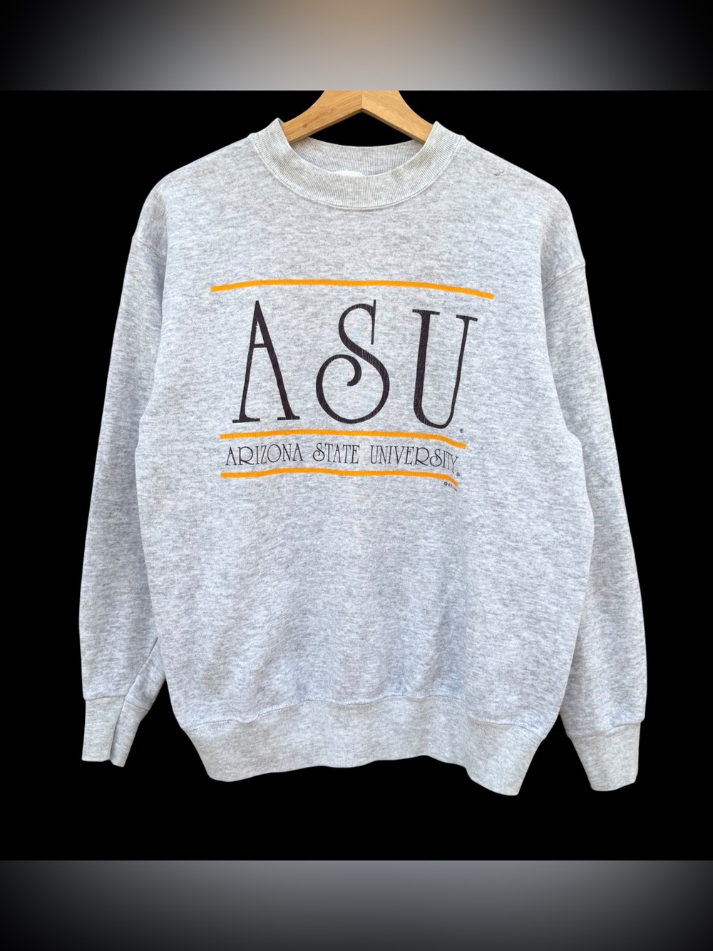 Vintage 1990 Arizona State University Sweatshirt Gray Medium Tultex 90s ASU